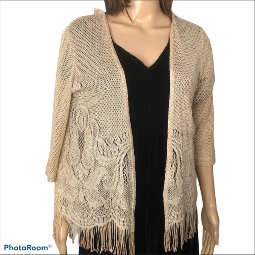 💥💥 SALE! 5 / $25 💥💥 Harlow crocheted open front cover / cardigan